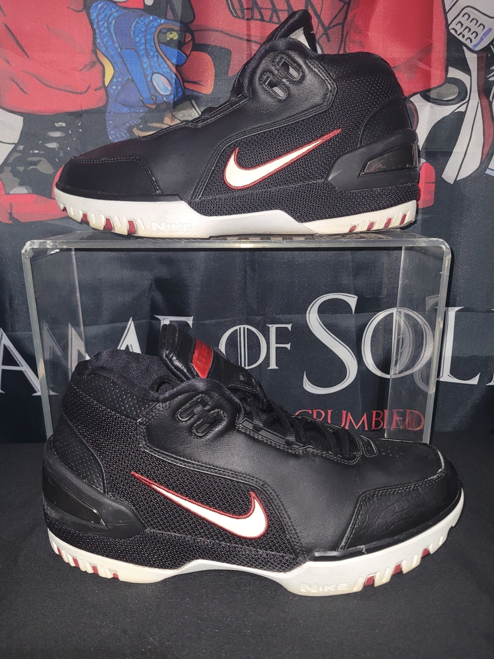 Nike Men’s Air Zoom Generation Black/Red Basketball Sneakers